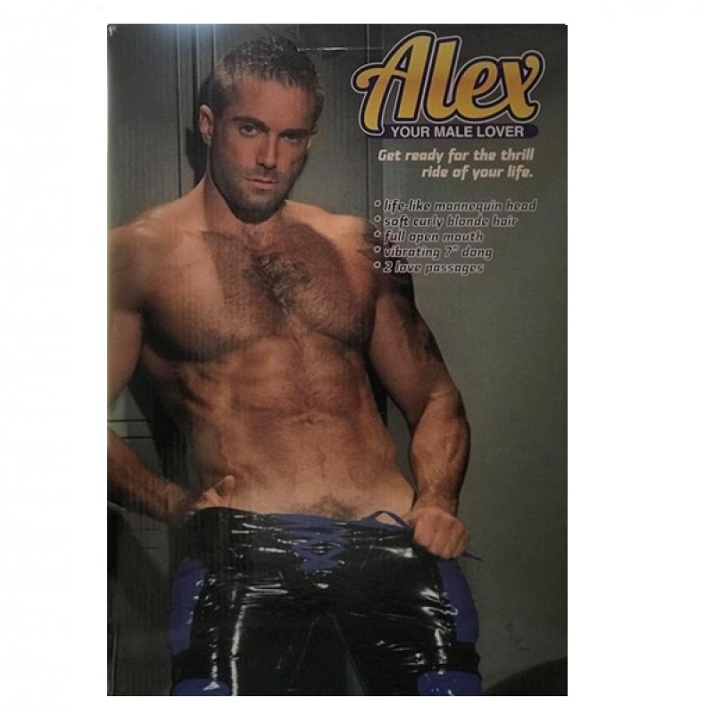 Alex Doll Saçlı Titreşimli Realistik Erkek Şişme Manken