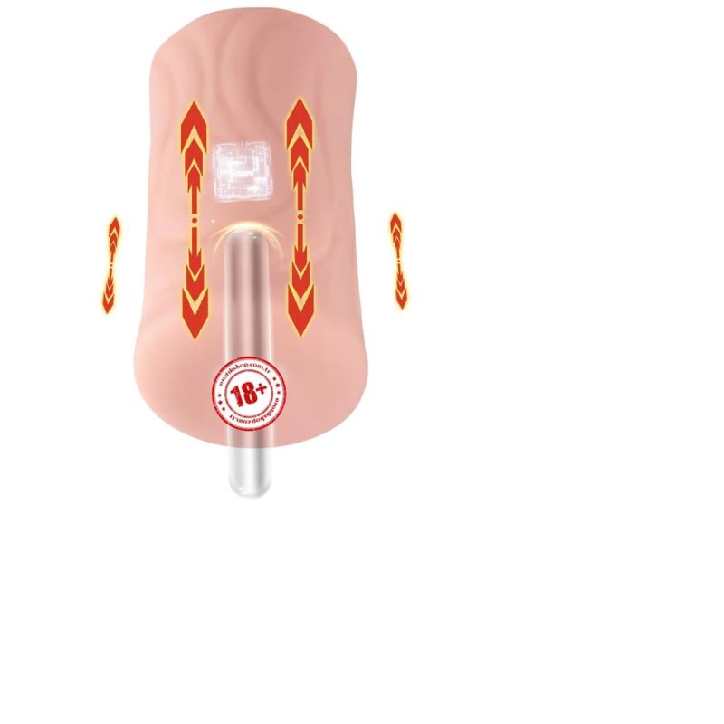 Shequ No.1 White Vagina İleri Geri Hareketli Vajinal Masturbator