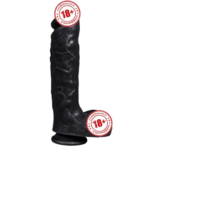 Xise Dildo Series Spactacus 24 cm Flexible Realistik Penis-Black 