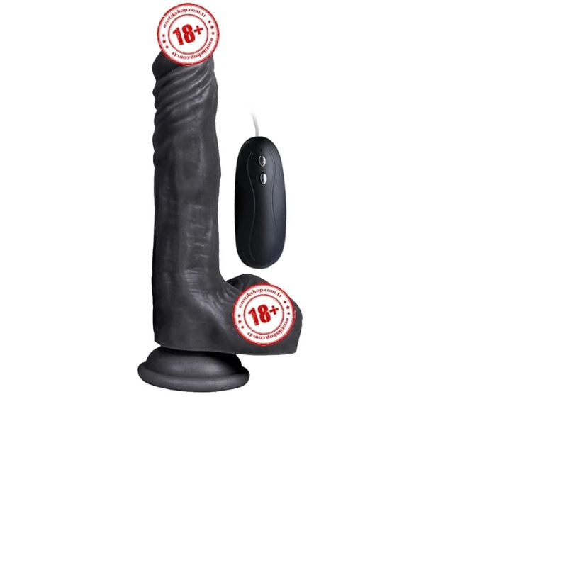 Xise Yuan Vibrating Dildo Black 21 cm Titreşimli Realistik Penis 