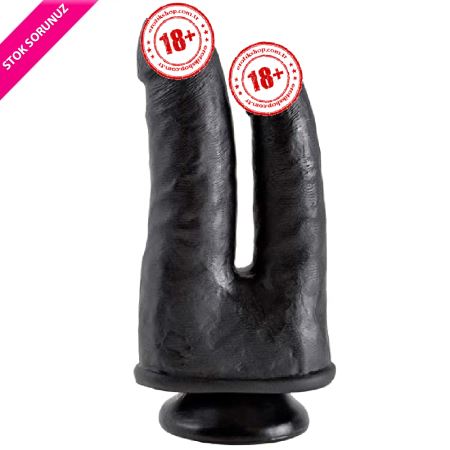 Pipedream King Cock Double Penetrator Çift Taraflı Realistik Dildo Zenci