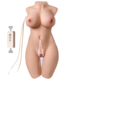 Shequ Miah Emişli ve Titreşimli Yarım Vücut Masturbator
